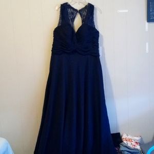 Navy blue prom dress